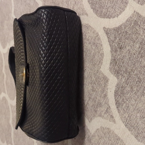 Black Leather Quilted Crossbody Purse - Picture 4 of 11